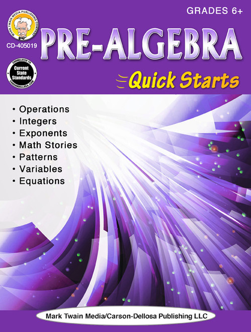 Pre-Algebra Quick Starts, Grades 6 - 12 by Cindy Barden, 9781622236961