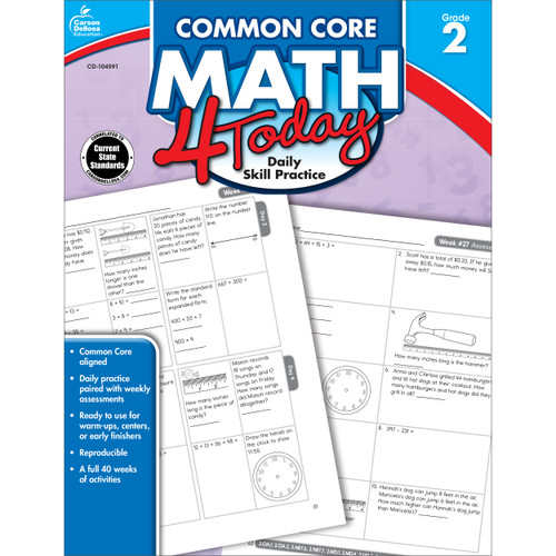 Common Core Math 4 Today, Grade 2 (Daily Skill Practice) by Erin McCarthy, 9781624426001