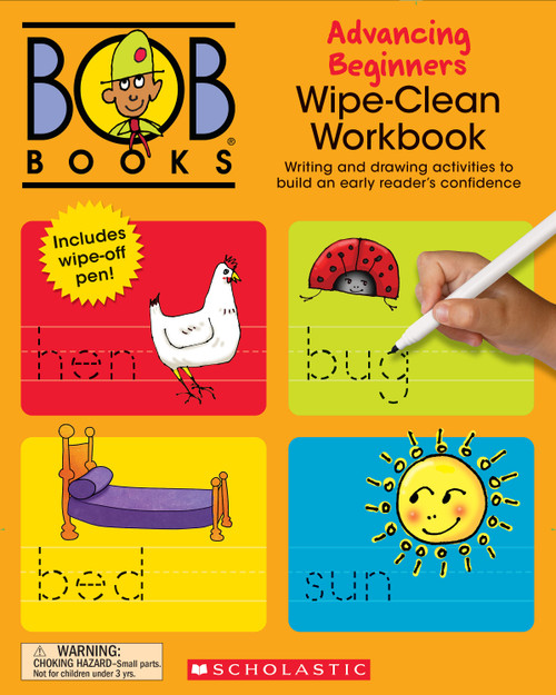 Bob Books - Wipe-Clean Workbook: Advancing Beginners | Phonics, Ages 4 and up, Kindergarten (Stage 2: Emerging Reader) by Lynn Maslen Kertell, 9781338860047