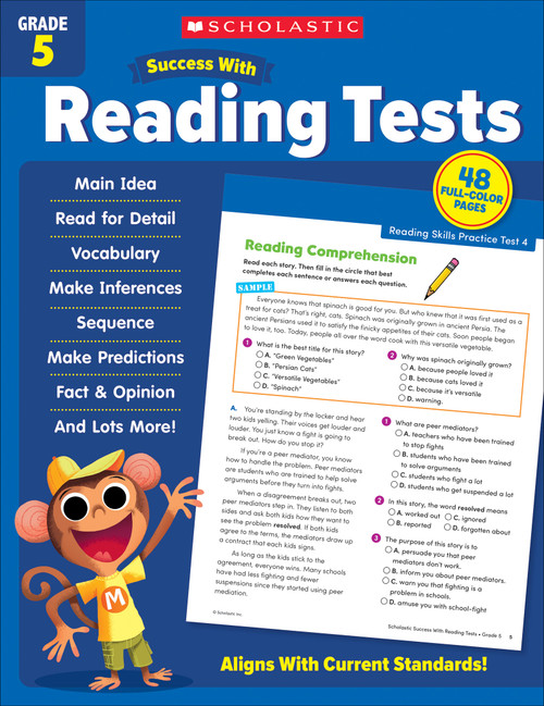 Scholastic Success with Reading Tests Grade 5 Workbook by Scholastic Teaching Resources, 9781338798661