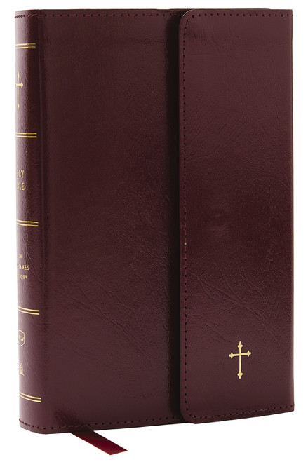 NKJV Compact Paragraph-Style Bible w/ 43,000 Cross References, Burgundy Leatherflex w/ Magnetic Flap, Red Letter, Comfort Print: Holy Bible, New King.. by Thomas Nelson, 9781400333332