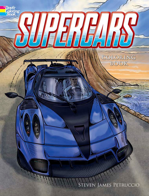 Supercars Coloring Book by Steven James Petruccio, 9780486848884
