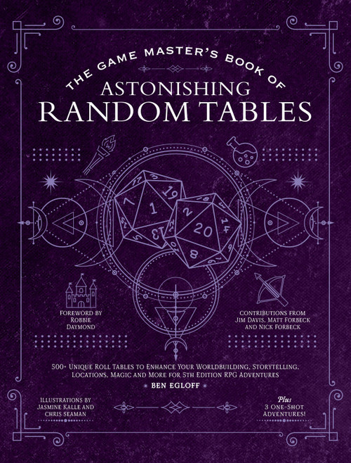 The Game Master's Book of Astonishing Random Tables by Ben Egloff, Robbie Daymond, Matt Forbeck, Jim Davis, Nick Forbeck, Jasmine Kalle, Chris Seaman, Doug Kovacs, 9781956403251