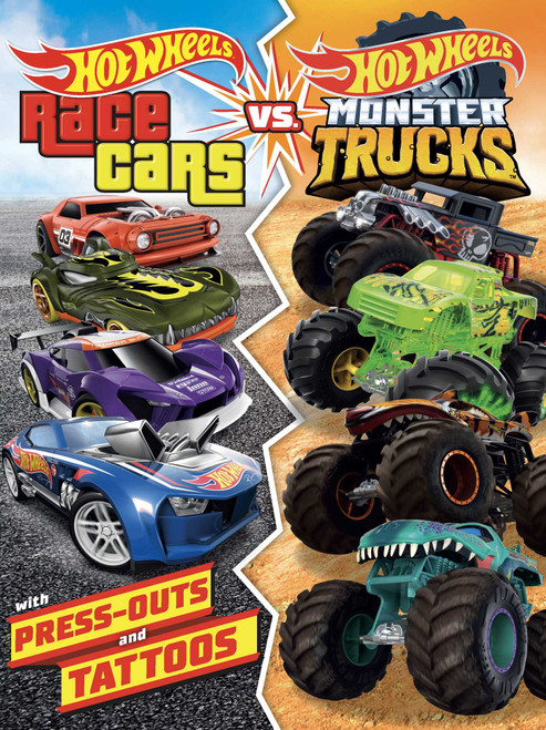 Hot Wheels: Race Cars vs. Monster Trucks (100% Officially Licensed by Mattel, Activities, Tattoos, & Press-Out Cards for Kids Ages 4 to 8) by Mattel, 9781499814781