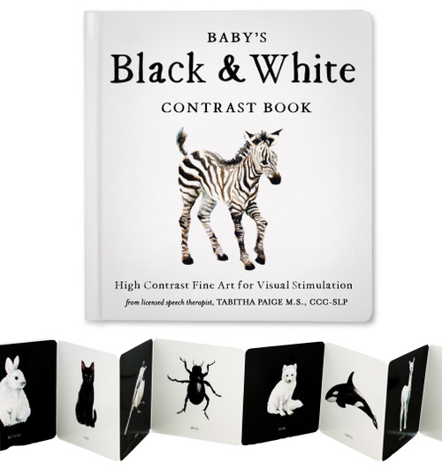 Baby's Black and White Contrast Book (High-Contrast Art for Visual Stimulation at Tummy Time) by Tabitha Paige, Paige Tate & Co., 9781941325971
