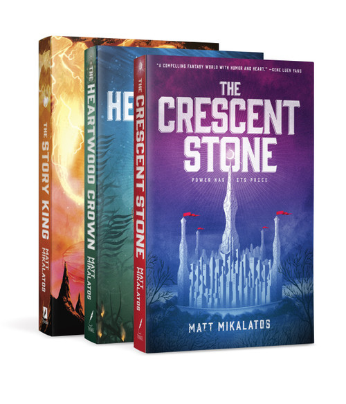 The Sunlit Lands Trilogy (The Crescent Stone / The Heartwood Crown / The Story King) by Matt Mikalatos, 9781496472830