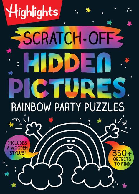 Scratch-Off Hidden Pictures Rainbow Party Puzzles (Over 350 Colorful Objects to Find in this Rainbow Puzzle Book for Kids Ages 6-9) by Highlights, 9781639620791