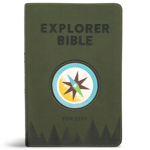 CSB Explorer Bible for Kids, Olive Compass LeatherTouch by CSB Bibles by Holman, 9781087765679