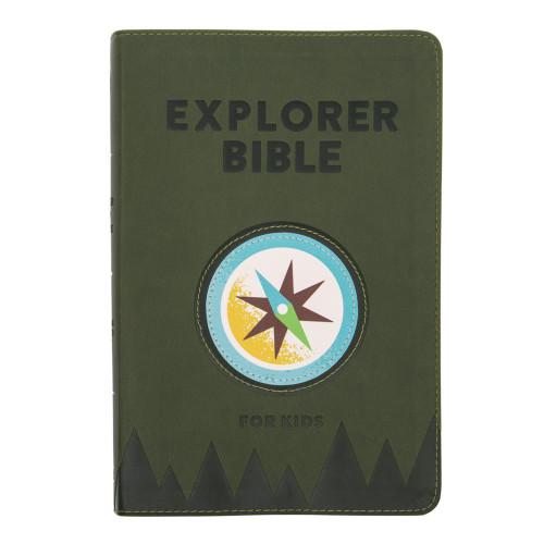 CSB Explorer Bible for Kids, Olive Compass LeatherTouch, Indexed by CSB Bibles by Holman, 9781087765686