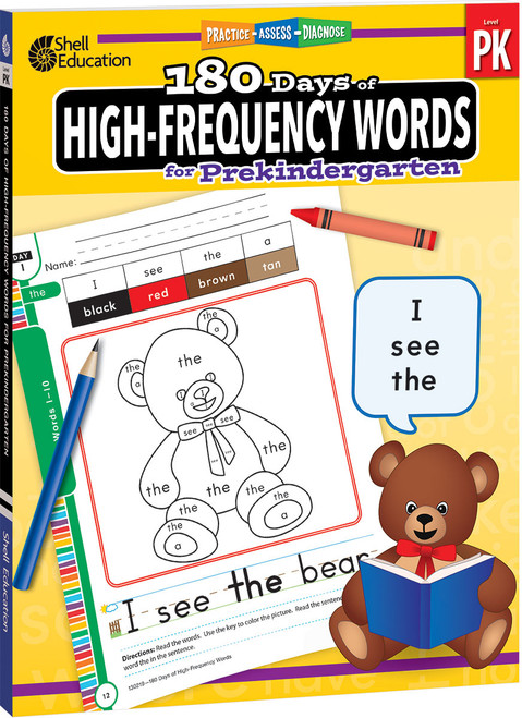 180 Days™: High-Frequency Words for Prekindergarten (Practice, Assess, Diagnose) by Darcy Mellinger, 9781087662657