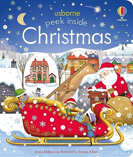 Peek Inside Christmas (A Christmas Holiday Book for Kids) by Anna Milbourne, Emma Allen, 9781805070504
