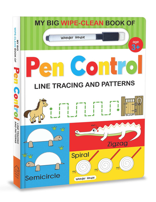 My Big Wipe And Clean Book of Pen Control for Kids (Line Tracing And Patterns) by Wonder House Books, 9789354401206