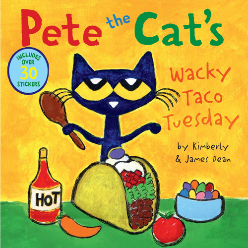 Pete the Cat's Wacky Taco Tuesday (Includes Over 30 Stickers!) by James Dean, Kimberly Dean, James Dean, 9780062974419
