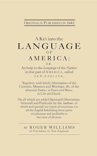 Key into the Language of America by Roger Williams, 9781557094643
