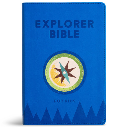 KJV Explorer Bible for Kids, Royal Blue LeatherTouch, Indexed (Placing God's Word in the Middle of God's World) by Holman Bible Publishers, 9798384502326