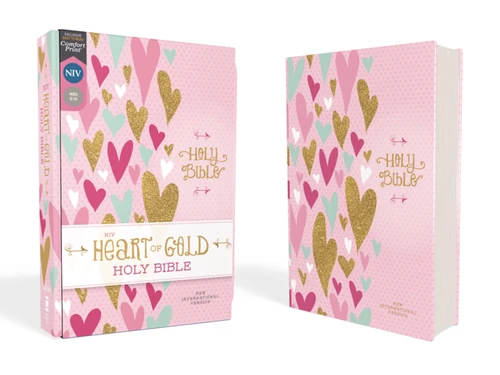 NIV, Heart of Gold Holy Bible, Hardcover, Red Letter, Comfort Print by Zondervan, 9780310768524