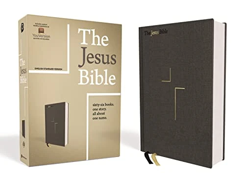 The Jesus Bible, ESV Edition, Cloth over Board, Gray by Passion Publishing, Zondervan, 9780310452201