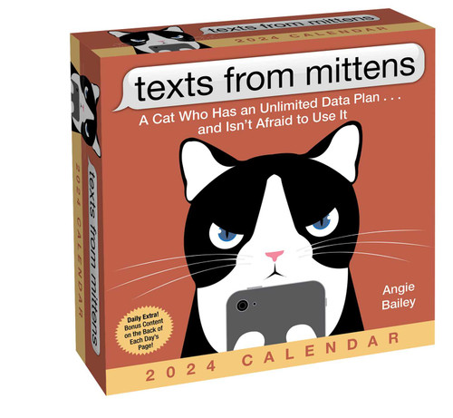 Texts from Mittens the Cat 2024 Day-to-Day Calendar by Angie Bailey, 9781524880224