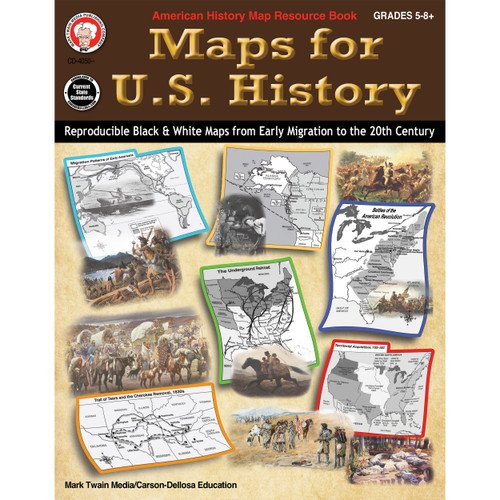 Maps for U.S. History by Mark Twain Media, 9781622238903