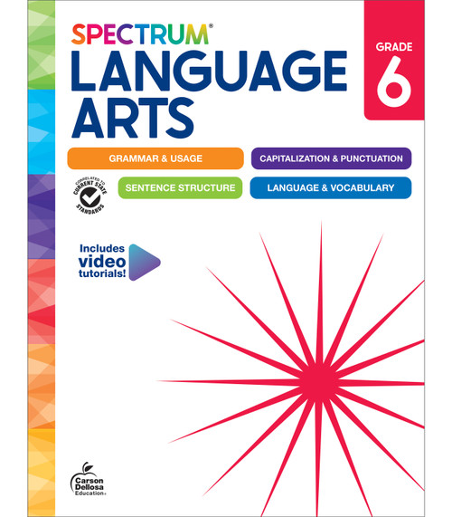 Spectrum Language Arts Workbook, Grade 6 by Spectrum, Carson Dellosa Education, Kristina Biddle, 9781483871400