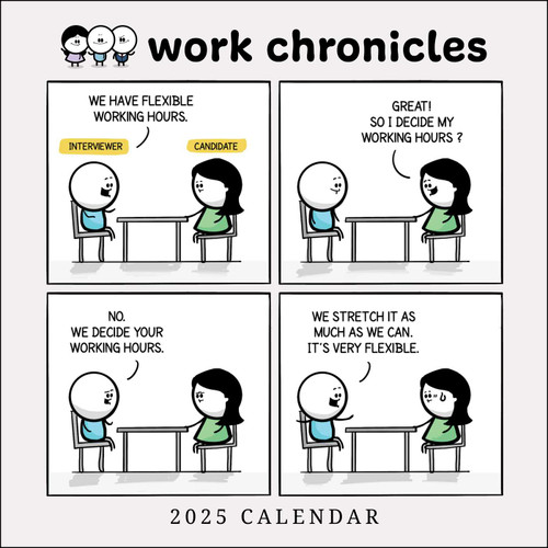 Work Chronicles 2025 Wall Calendar by Bob ., 9781524893002