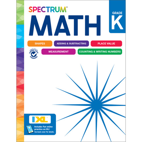 Spectrum Math Workbook, Grade K - 9781483871431 by Spectrum, Carson Dellosa Education, 9781483871431