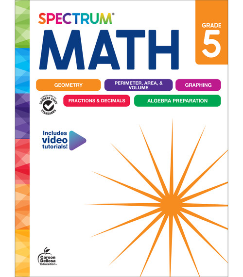 Spectrum Math Workbook, Grade 5 - 9781483871486 by Spectrum, Carson Dellosa Education, 9781483871486