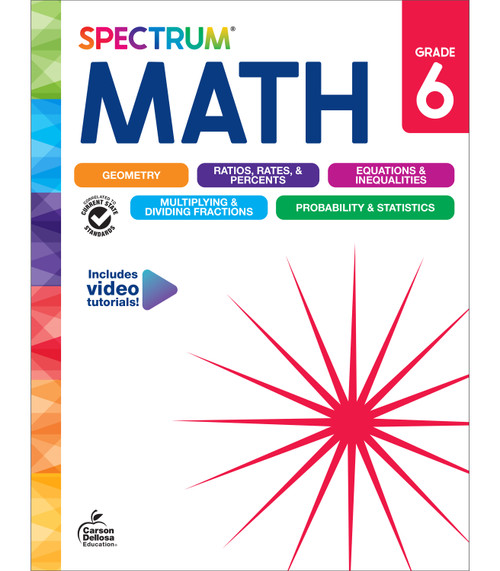 Spectrum Math Workbook, Grade 6 - 9781483871493 by Spectrum, Carson Dellosa Education, Elise Craver, 9781483871493