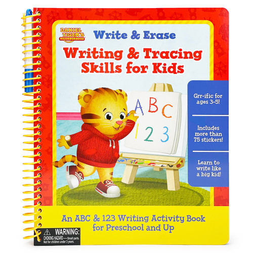 Daniel Tiger Write & Erase Writing & Tracing Skills for Kids by Cottage Door, Rose Nestling, Daniel Tiger Licensed Art, 9781646383436