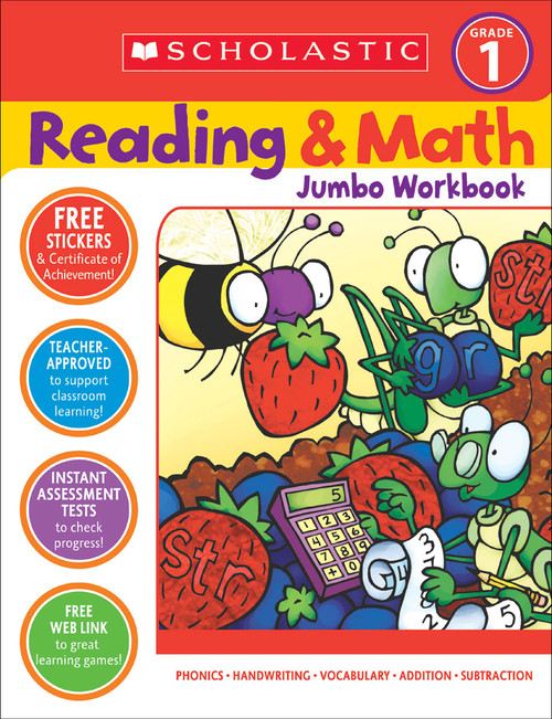Reading & Math Jumbo Workbook: Grade 1 by Virginia Dooley, 9780439786003