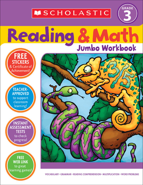 Reading & Math Jumbo Workbook: Grade 3 by Virginia Dooley, 9780439786027