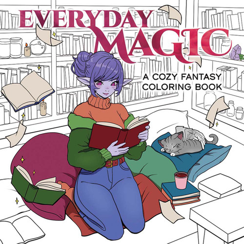 Everyday Magic (A Cozy Fantasy Coloring Book) by Ana Bidault, Elena Bonotto, Hannah Konetzki, Sam Mann, Jemaica Murphy, Eeva Nikunen, Alicia Pinapali, 9780486853581