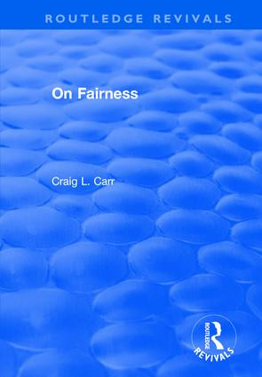 On Fairness by Craig L. Carr, 9781138712393