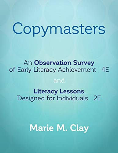 Copymasters for An Observation Survey of Early Literacy Achievement, FourthEdition, and Literacy Le by Marie Clay, 9780325118789