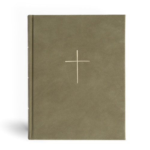 CSB Illustrator's Notetaking Bible, Large Print Edition, Sage SuedeSoft LeatherTouch Over Board by CSB Bibles by Holman, 9798384518273