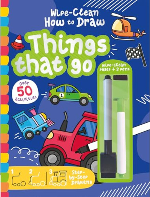 Wipe-Clean How to Draw Things That Go by Jenny Copper, Bethany Walker, 9781801059268