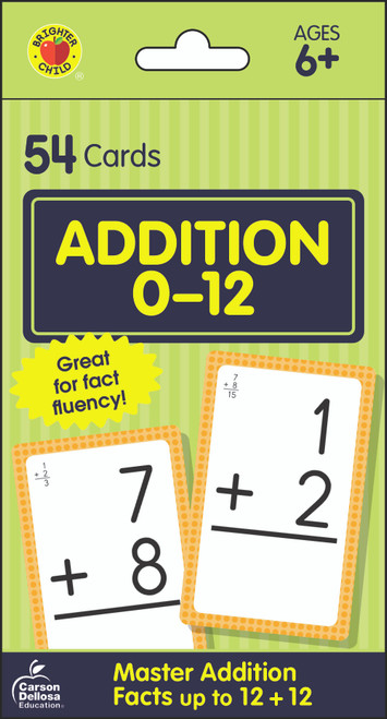 Addition 0 to 12 Flash Cards by Brighter Child, 9780769677118