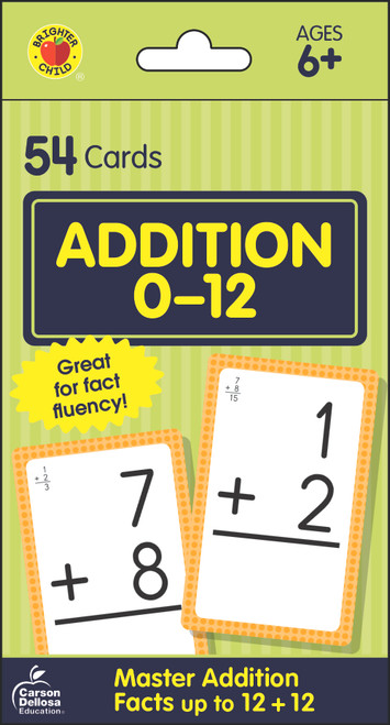 Addition 0 to 12 Flash Cards by Brighter Child, 9780769677118