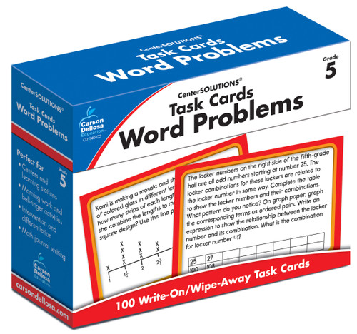 Task Cards: Word Problems, Grade 5 by Amy Gamble, Amy Gamble, 9781483817156