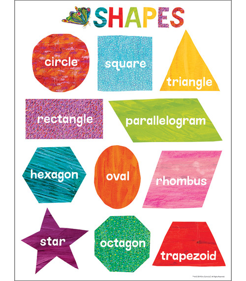 World of Eric Carle™ Shapes Chart by Carson Dellosa Education, World of Eric Carle, 9781483854434