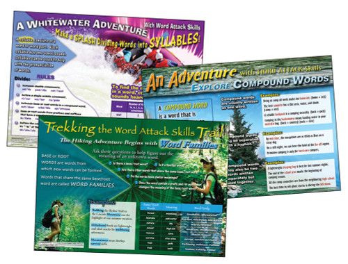 Word Attack Skills Chart Set by Mark Twain Media, 9781580374552