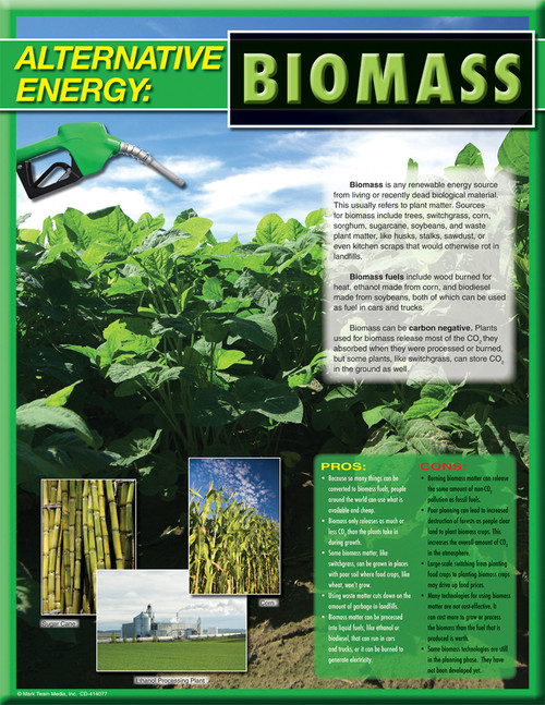 Alternative Energy Chart (Biomass) by Mark Twain Media, 9781580375474