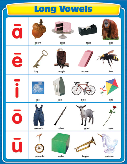 Long Vowels Chart by Carson Dellosa Education, 9781604181265