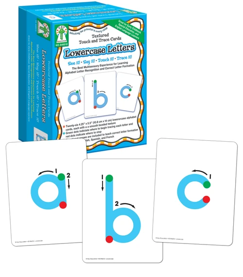Textured Touch and Trace: Lowercase (The Best Multisensory Experience for Learning Alphabet Letter Recognition and Correct Letter Formation) by Key Education Publishing, 9781933052601