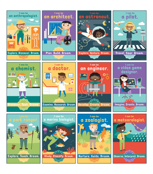 STEAM Careers Chart Set by Carson Dellosa Education, 9781483842301