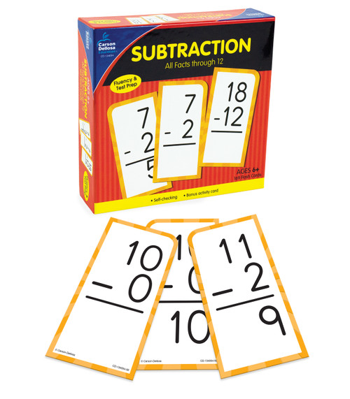 Subtraction All Facts through 12 Flash Cards by Carson Dellosa Education, 9781483852690