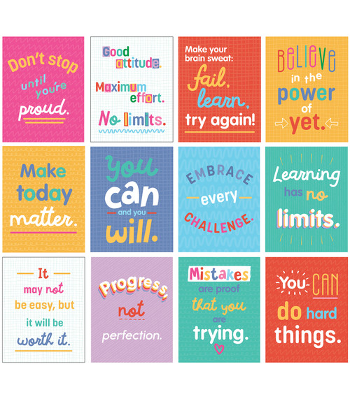 Mini Posters: Growth Mindset Quotes by Carson Dellosa Education, 9781483856353