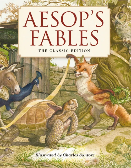 Aesop's Fables Hardcover (The Classic Edition by acclaimed illustrator, Charles Santore) (Miniature Edition) by Aesop, Charles Santore, 9781604338102