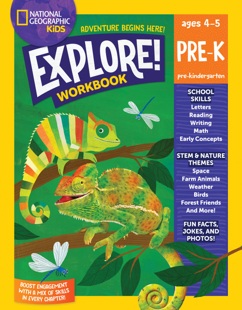 National Geographic Kids Explore! Workbook Pre-K by National Geographic Kids, 9781426376764