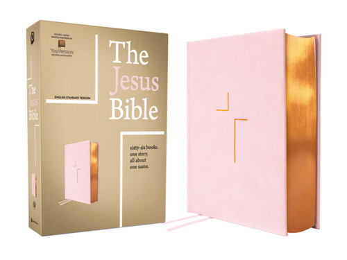 The Jesus Bible, ESV Edition, Leathersoft over Board, Pink by Passion Publishing, 9780310466482